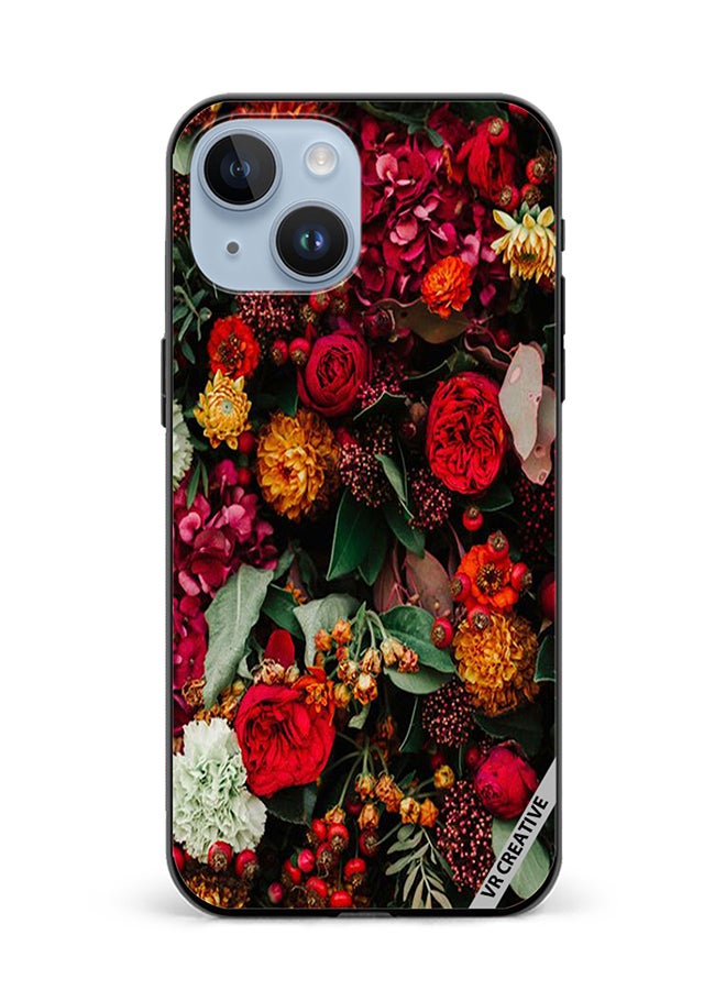 VR CREATIVE Protective Case Cover For Apple iPhone 15 Plus Colourful Flower Design Multicolour - Image 1