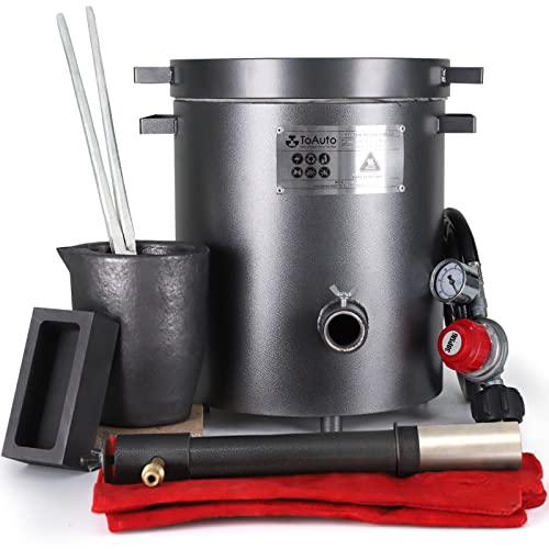 TOAUTO 6KG Propane Melting Furnace Kit TMF6000B-V3 Propane Foundry Home Kiln Casting Tool for Smelting Casting Gold Silver Copper Scrap Metal Recycle Aluminum - Image 1