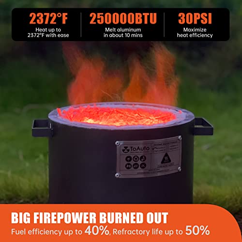 TOAUTO 6KG Propane Melting Furnace Kit TMF6000B-V3 Propane Foundry Home Kiln Casting Tool for Smelting Casting Gold Silver Copper Scrap Metal Recycle Aluminum - Image 5