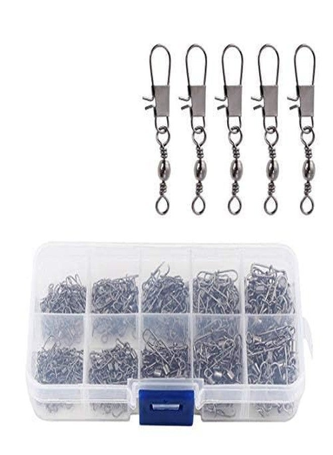 Fishing Rolling Swivel with Interlock Snap #1,50pcs