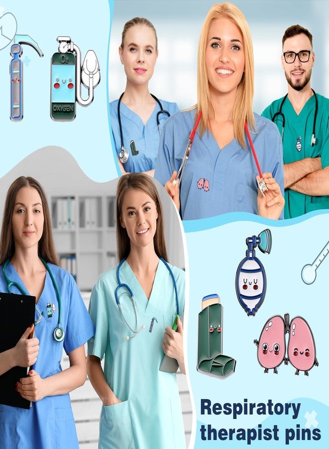 Ferreve 10 Set Respiratory Therapist Gift Bulk Pin Appreciation Card Bag CNA Week Thank You Gifts for Anesthesiologist Anesthetist CRNA RT Nursing Assistant Medical Doctor Nurse Staf (Black) - Image 5