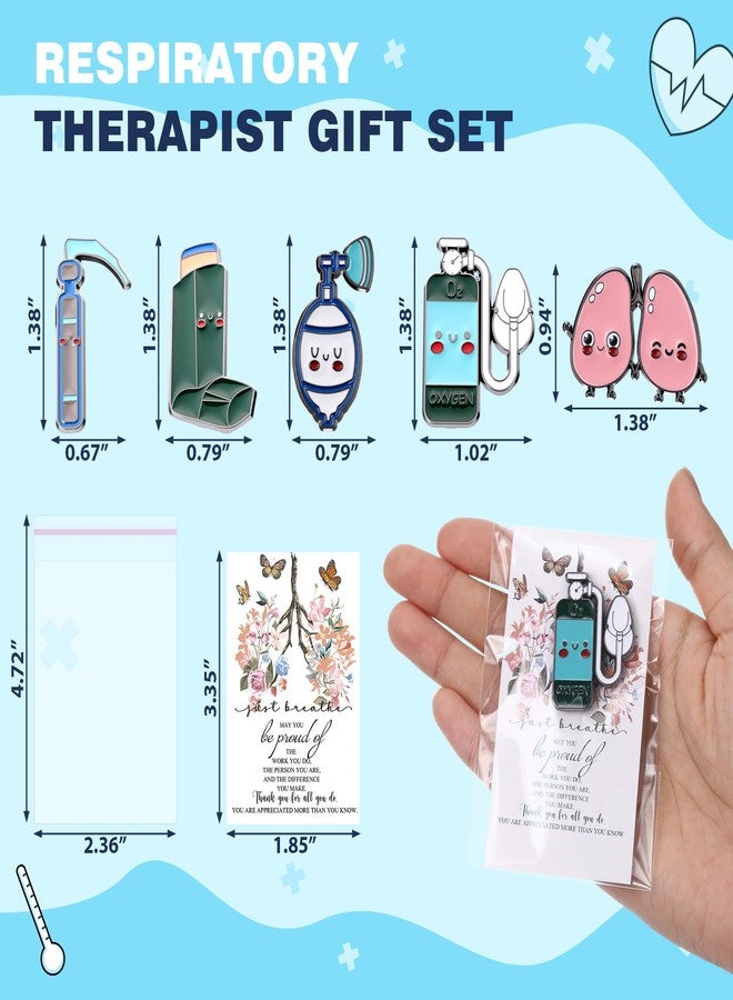 Ferreve 10 Set Respiratory Therapist Gift Bulk Pin Appreciation Card Bag CNA Week Thank You Gifts for Anesthesiologist Anesthetist CRNA RT Nursing Assistant Medical Doctor Nurse Staf (Black) - Image 2