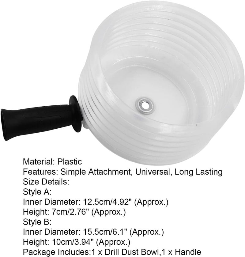 KESHU ENTERPRISE KESHU ENTERPRISE Drill Dust Collection Tool with Handle Hole Saw Accessories Dust Bowl for Installing Recessed Lights and Works with All Hole Saws Universal Hole Drilling Dust Bowl 160 MM  - Image 3