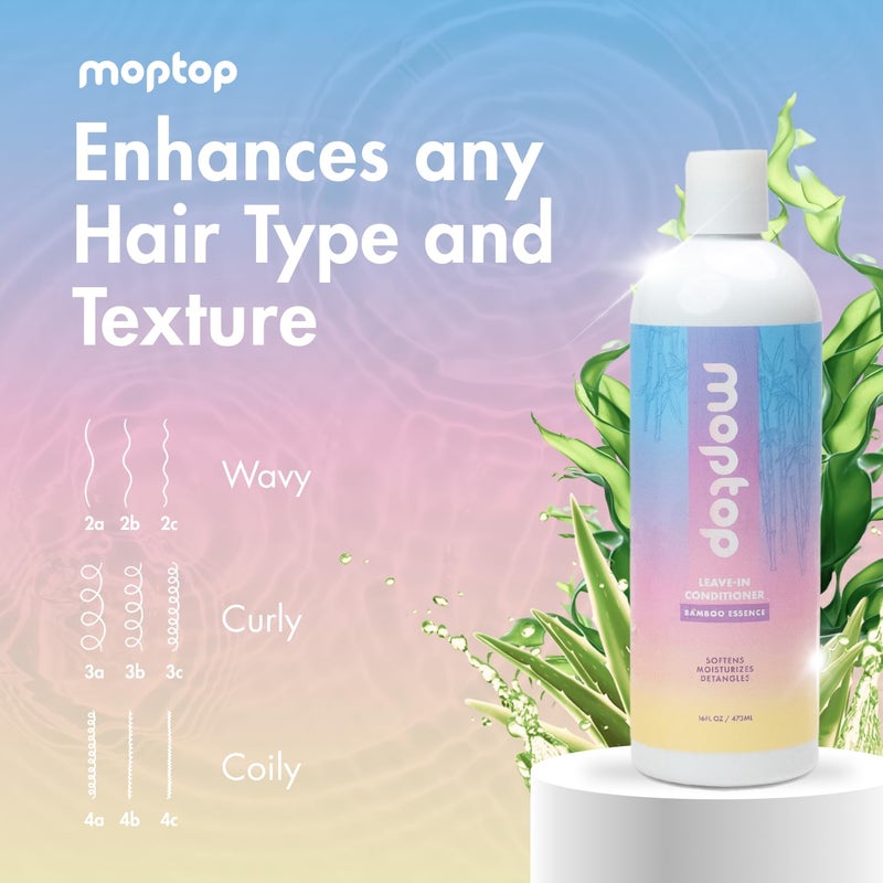 MopTop Leave In Conditioner for Curly Hair â€“ Hair Moisturizer to Soften, Moisturize & Hydrate, Anti Frizz for All Textures & Curl Types, Sulfate & Paraben Free Hair Conditioner - Image 3