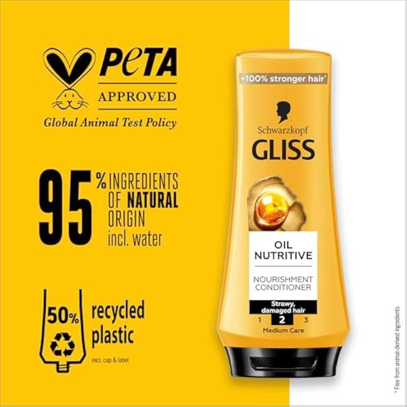 Gliss Oil Nutritive Nourishment Conditioner, 360ml — Treat your hair to rich nourishment with this conditioner, packed with essential oils for smooth, lustrous locks - Image 5