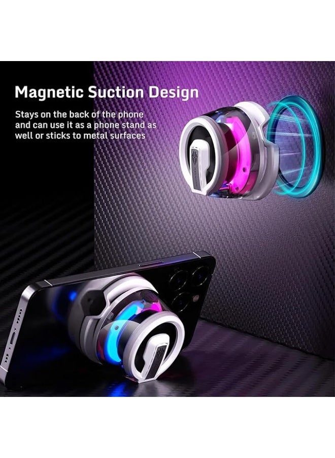 ريد ماجيك مكبر صوت بلوتوث مغناطيسي صغير من ريد ماجيك – مكبر صوت لاسلكي بقوة 3 واط، مزود بتقنية بلوتوث 5.3، وحامل هاتف، وقاعدة معدنية لاصقة - Image 2