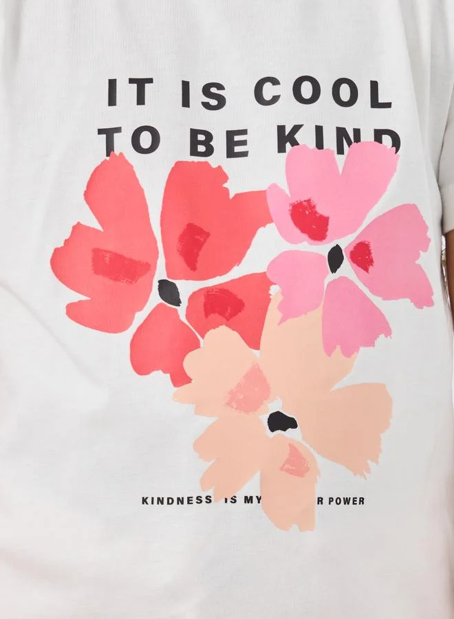 Styli Styli Girls Graphic Print Short Sleeve T-Shirt