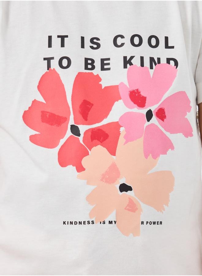 Styli Styli Girls Graphic Print Short Sleeve T-Shirt  - Image 3
