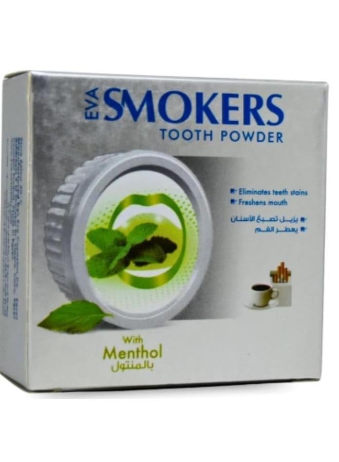 إيفا بودرة تنظيف الأسنان للمدخنين بالمنتول 40جرام - Image 1