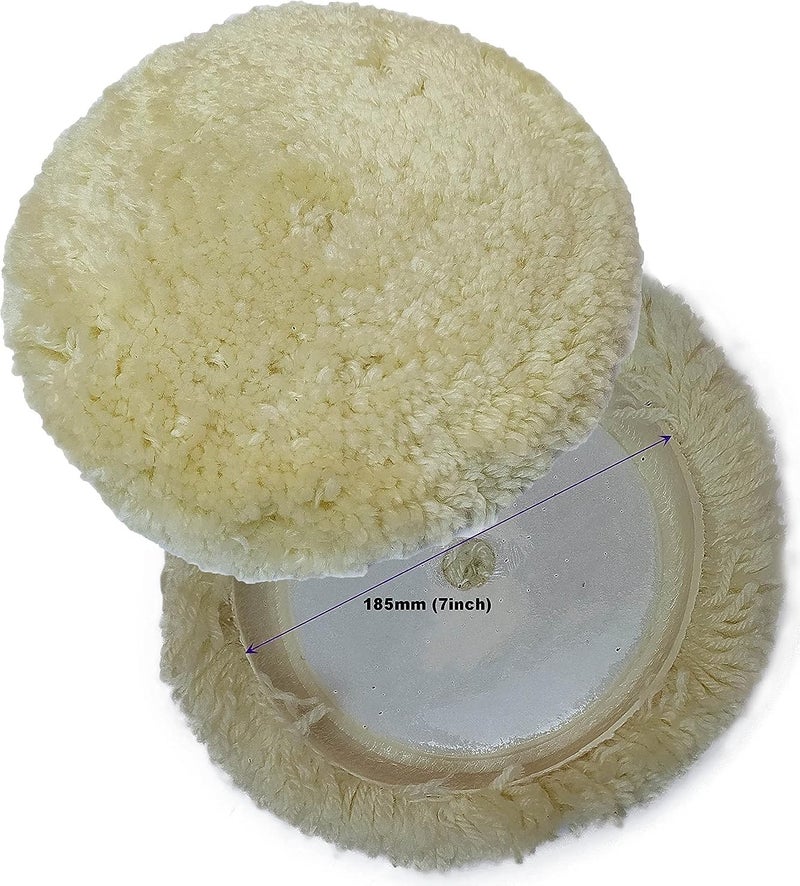 Inditrust 7inch Wool Pad and 7inch Backing pad with M14 adaptor Vehicle Polisher - Image 2
