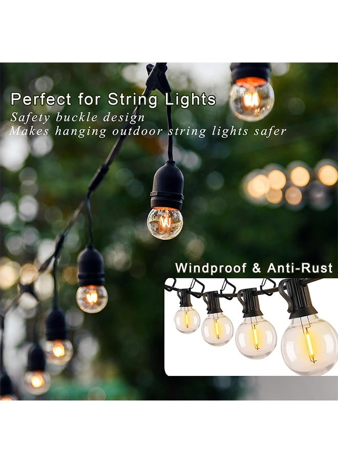 Sweet Life - 20 PCS Ceiling Hooks, for Hanging Plants Hooks for Hanging Hanger Hooks for Outdoor String Lights Siding Hooks Plant Hooks for Ceiling Cup Hooks Metal Hooks Hooks for Hanging Plants 2.2 Inches Black - Image 1