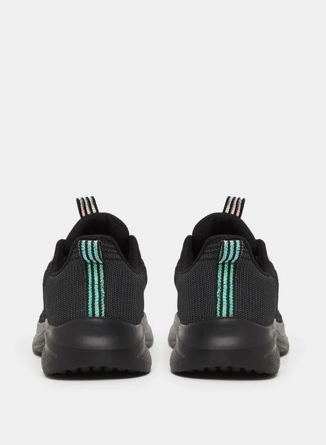 Styli Styli Textured Mesh Lace Up Sneakers