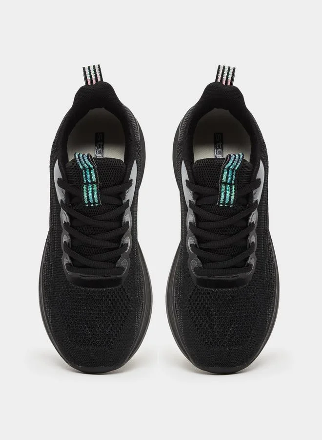 Styli Styli Textured Mesh Lace Up Sneakers