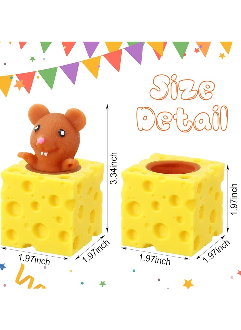 Generic Cheese Mouse Squishy Stress Ball Anxiety Relief Toys, Cute Sensory Squeeze Toys for Kids and Adults, Funny Squishy Ball "Brown"  - Image 1