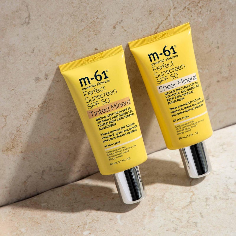 M-61 Perfect Mineral Sunscreen SPF 50 - Sheer | Sheer, Reef-Safe, Mineral Sunscreen SPF 50 With Vitamin E, Green Tea, 1.7 Fl Oz - Image 3