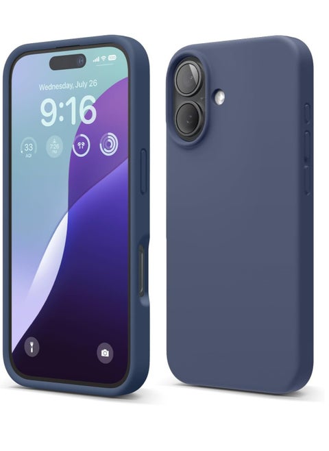Liquid Silicone Designed for iPhone Case, with Soft Anti-Scratch Microfiber Lining, Slim Drop Protection Cover (iPhone 16 Plus)