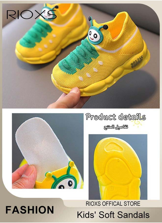 RIOXS - Kids' Soft Sole Sneakers Boys Girls Breathable Lightweight Running Sneakers Fashion Casual Sports Shoes - Image 1