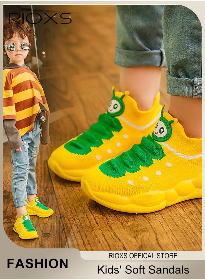 RIOXS - Kids' Soft Sole Sneakers Boys Girls Breathable Lightweight Running Sneakers Fashion Casual Sports Shoes - Image 1