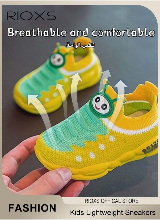 RIOXS - Kids' Soft Sole Sneakers Boys Girls Breathable Lightweight Running Sneakers Fashion Casual Sports Shoes - Image 1