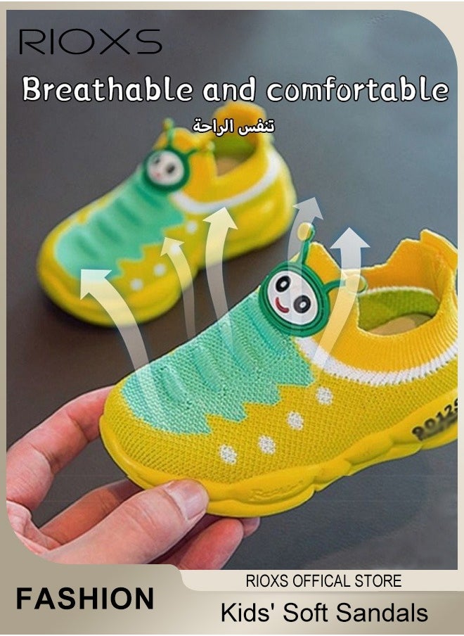 RIOXS - Kids' Soft Sole Sneakers Boys Girls Breathable Lightweight Running Sneakers Fashion Casual Sports Shoes - Image 1