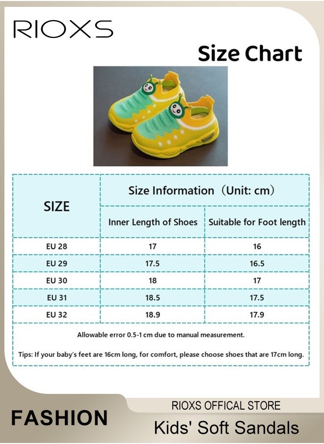 RIOXS - Kids' Soft Sole Sneakers Boys Girls Breathable Lightweight Running Sneakers Fashion Casual Sports Shoes - Image 1