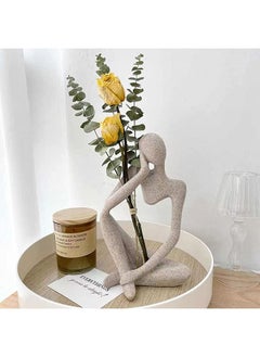 Arabest Thinker Statues and Sculptures, Abstract Style Sculptures, Sandstone Resin Ornaments, Housewarming Gifts and Decorations, Living Room Dining Desk Decorations(Right, Large)  - Image 2