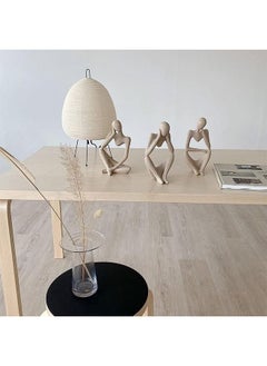 Arabest Thinker Statues and Sculptures, Abstract Style Sculptures, Sandstone Resin Ornaments, Housewarming Gifts and Decorations, Living Room Dining Desk Decorations(Right, Large)  - Image 5