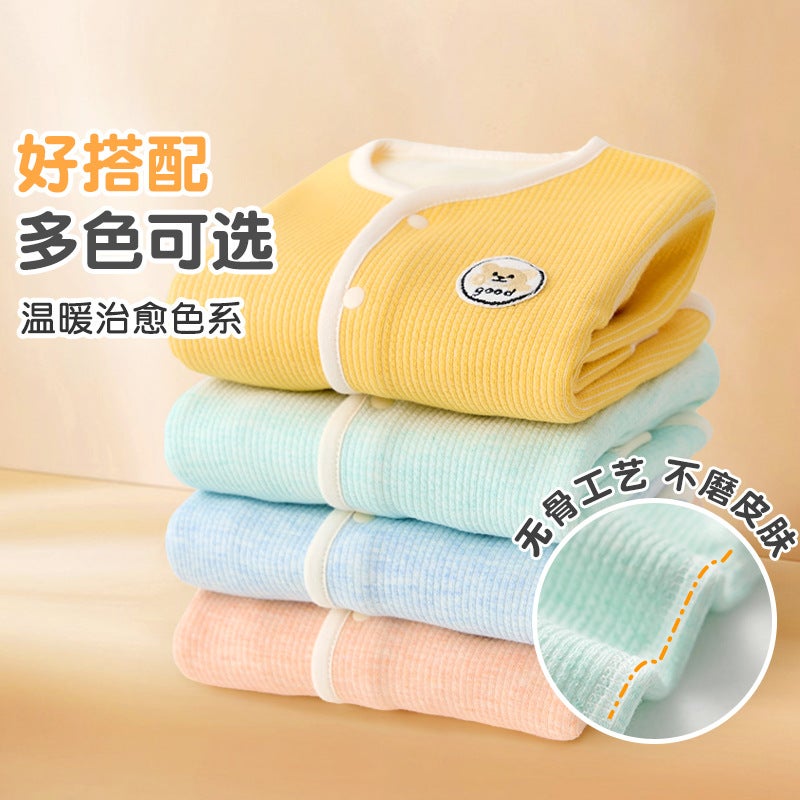 Baby Coat Born Warm Clothes One-Year-Old Children'S Cardigan Boys' And Girls' Fleece-Lined Top Baby Winter Clothes - Image 3