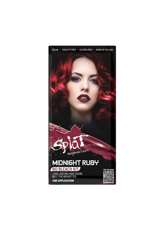 SPLAT Vegan And Crueltyfree Semipermanent Hair Color Dye (6 Fl Oz Midnight Ruby) - Image 1