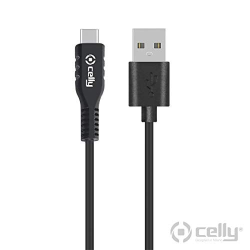 Celly USB Type A to Micro USB Data and Charging Cable, 480 MBPS Data and Sync, 2.4A Fast Charge, Light Weight, Durable, PVC Cable, 1 Meter (Black) (USBMICROB) - Image 2