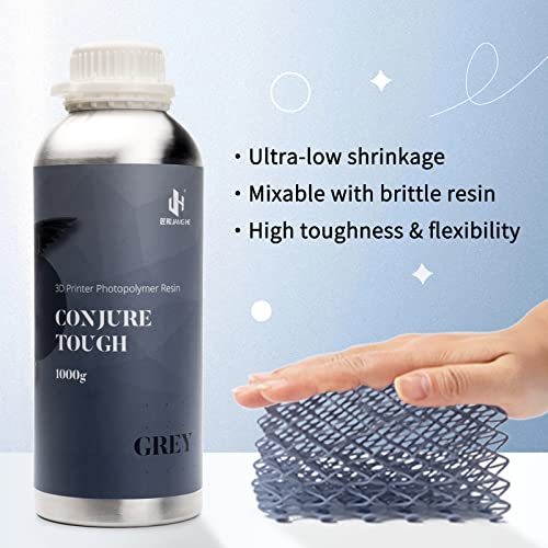 Chitu Systems Conjure Tough Resin 3D Printer Resin Non-Brittle and Durable,Highly Toughness Low Shrinkage 405nm UV-Curing Standard Photopolymer Resin for DLP/LCD/mSLA 3D Printer (Grey, 1000g) - Image 5