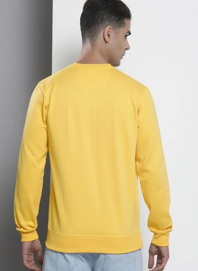 The Indian Garage Co  The Indian Garage Co Men Regular Fit Solid Crew Neck Full Sleeves Sweatshirt  | Best Price UAE