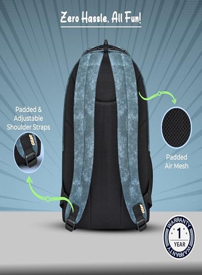 جير حقيبة ظهر مدرسية كبيرة مقاومة للماء من جير مانغا، مقاس 19 بوصة/30 لتر | حقيبة ظهر عادية | حقيبة ظهر يومية | حقيبة ظهر للسفر | حقيبة أطفال للأولاد/البنات (أزرق - أزرق) - Image 5