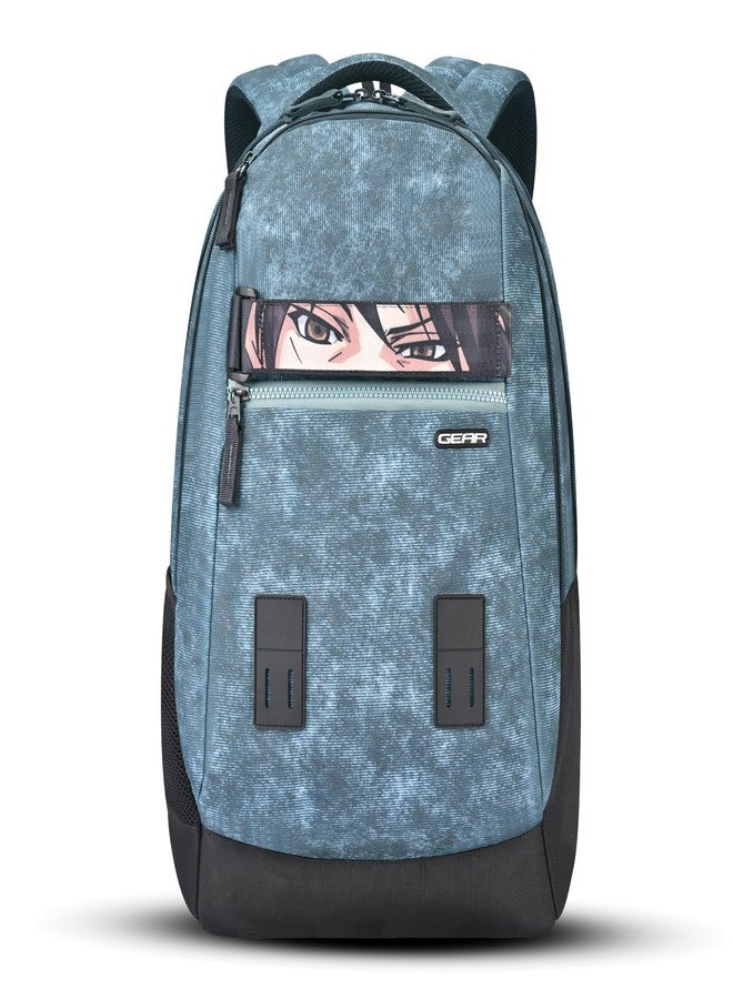 جير حقيبة ظهر مدرسية كبيرة مقاومة للماء من جير مانغا، مقاس 19 بوصة/30 لتر | حقيبة ظهر عادية | حقيبة ظهر يومية | حقيبة ظهر للسفر | حقيبة أطفال للأولاد/البنات (أزرق - أزرق) - Image 2