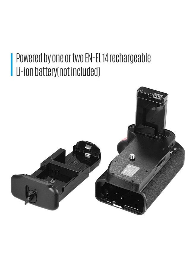 NIBEMINENT - Vertical Battery Grip Holder For Nikon D5100/D5200 DSLR Camera With IR Remote Control Black/Silver - Image 1