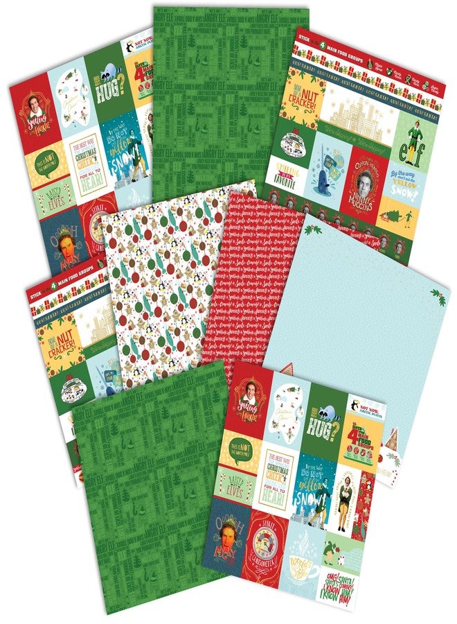 Paper House Productions Elf Movie 12" x 12" 9-Sheet Decorative Double Sided Paper Pack for Scrapbooking and Crafts - Image 1