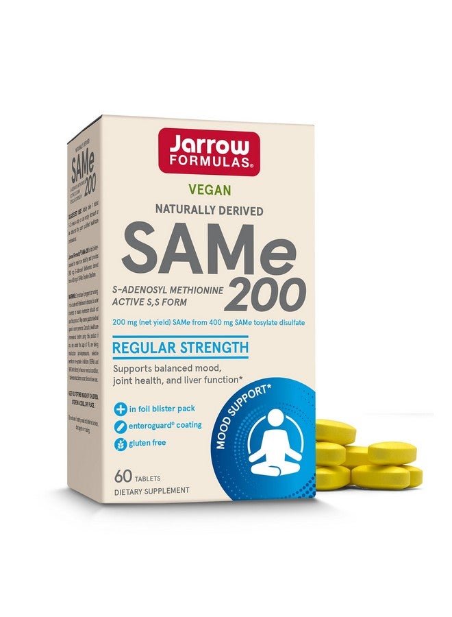 Jarrow Formulas® SAMe 200 mg, Supports Joint Health, Liver Function, Brain Metabolism, 60 Tablets, Up To A 60 Day Supply - Image 1