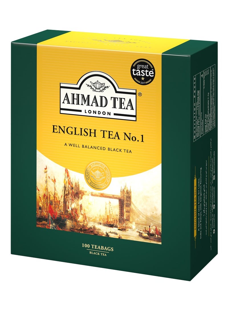 Ahmad Tea English Tea 100 Teabags (200g) - Image 1