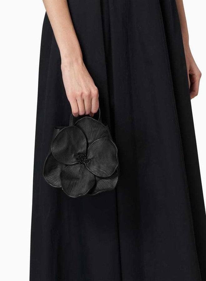 DEBIMY Women's Floral Clutch Purse PU Leather Flower Evening Bags Party Prom Handbag Wedding Crossbody Bucket Purse Black - Image 2