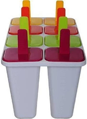 UROOJ - UROOJ 8 PC Plastic Reusable Ice Pop Makers Homemade Popsicle Frozen Ice Cream Moulds TrayKulfi Candy Ice Lolly Mould for Children and Adults Multi Color - Image 1
