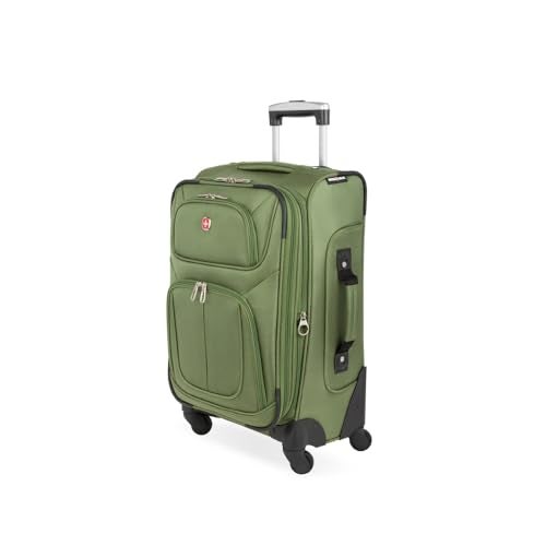 SWISSGEAR حقائب سويس جير سيون القابلة للتوسيع، لون أخضر دائم، حقيبة يد 21 بوصة - Image 1