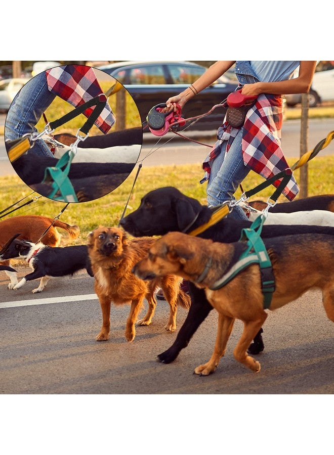 Reginary 4 Pieces No Tangle Dog Leash Couplers Black Double Clip Leash for Two Clasp Dog 0.6 Inch Wide Heavy Duty Nylon for Large Pet Walking Supplies, 4 Inch - Image 4