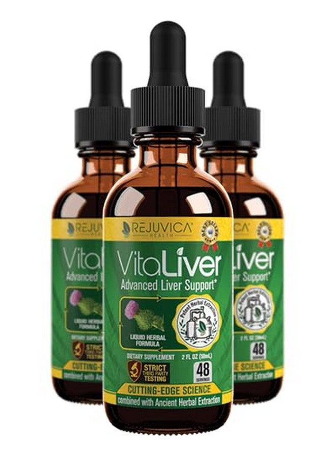 Rejuvica Health VitaLiver - Liver Health Supplement - Support Liver Cleanse & Detox - Liquid Delivery for Absorption - Milk Thistle, Artichoke, Chanca Piedra, Dandelion & More!  - Image 1