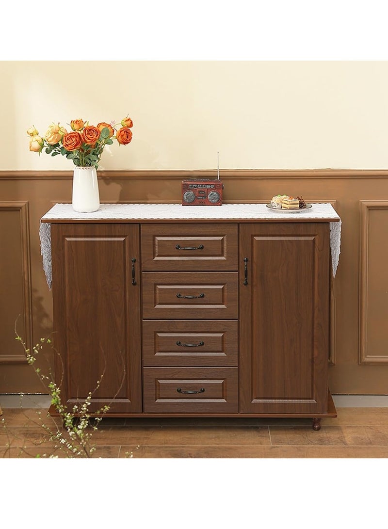 Anmi Pure White Lace Table Runners 13x44 Inch - Vintage Crochet for Ramadan Eid, Muslim Wedding Decor - Coffee Table, Dresser Scarf Saudi UAE - Image 5