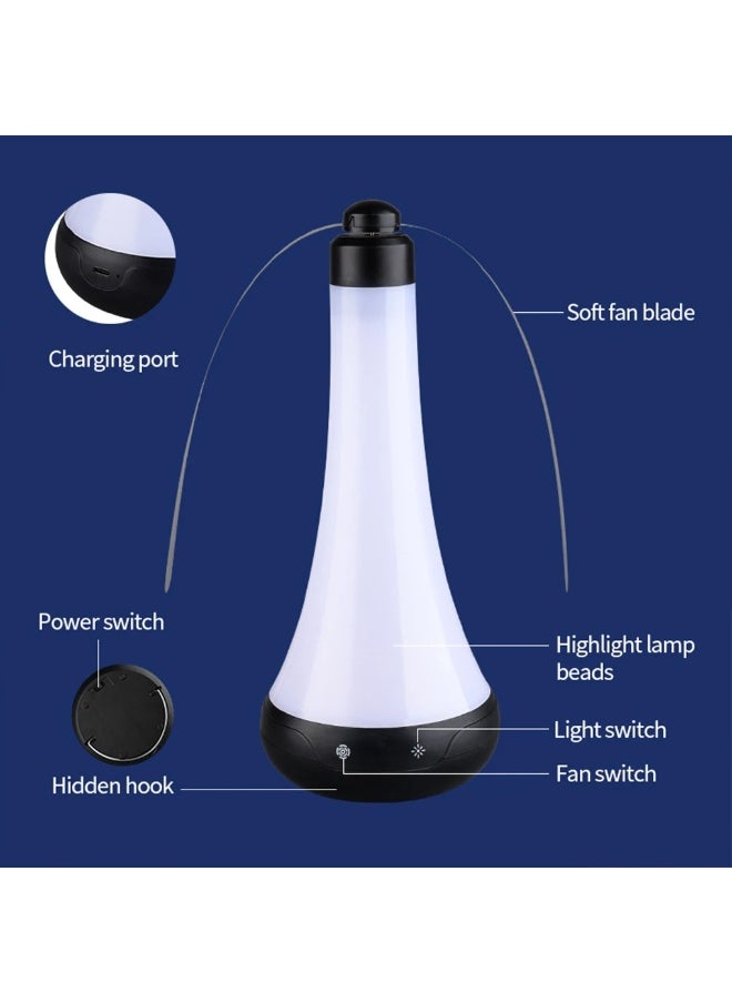 Fly Fans for Tables, Indoor and Outdoor Fly Repeller Fan with Light, Anti-Insect for Picnic, Parties, Restaurants, BBQ, Durable
