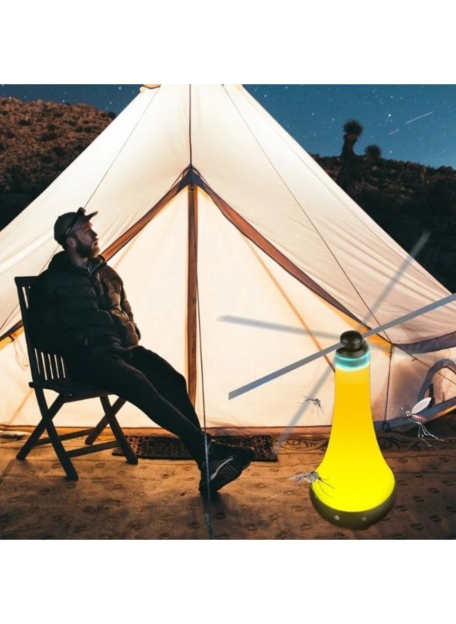 Fly Fans for Tables, Indoor and Outdoor Fly Repeller Fan with Light, Anti-Insect for Picnic, Parties, Restaurants, BBQ, Durable
