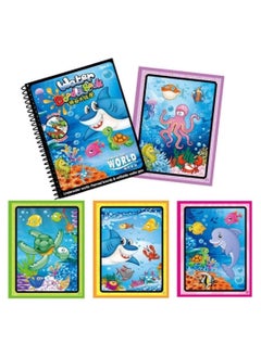 Mumoo Bear Mumoo Bear Magic Water Colouring Book for Children Reusable Water Drawing Book with Magic Pen Early Education Doodle Painting Toys for Kids Toddlers  - Image 3