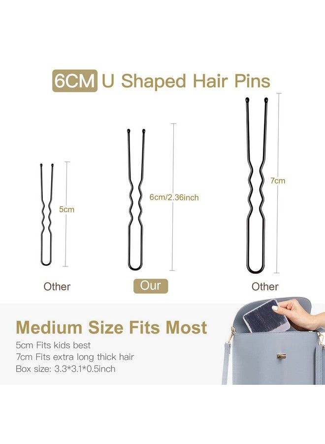 IKOCO U Shaped Hair Pins Ikoco 80Pcs Of Bun Hair Pins For Women Girls With Storage Box(2.4 Inch) - Image 3
