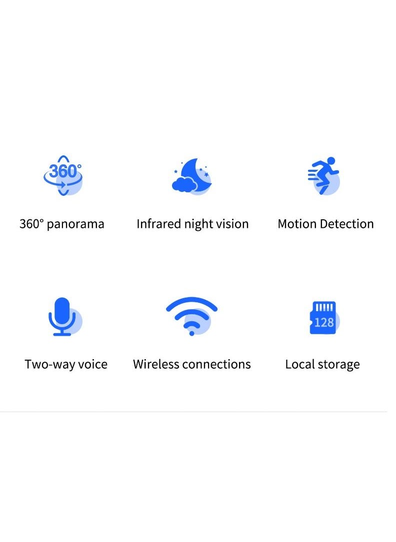Wireless 360 ° head shaking camera WiFi HD infrared night vision intercom monitor
