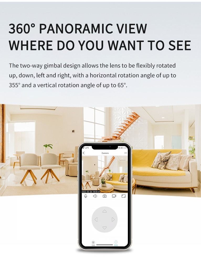 Wireless 360 ° head shaking camera WiFi HD infrared night vision intercom monitor